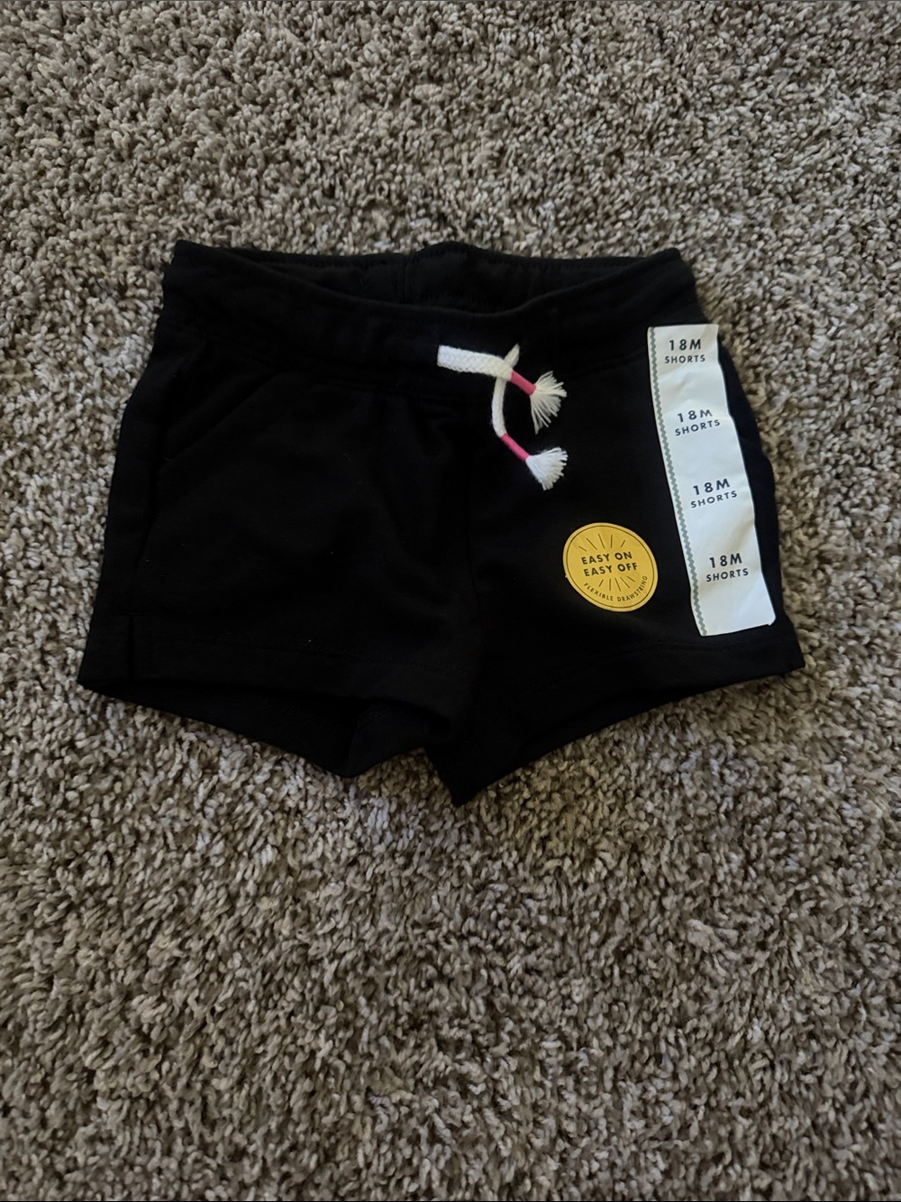 Black Drawstring Jersey Shorts